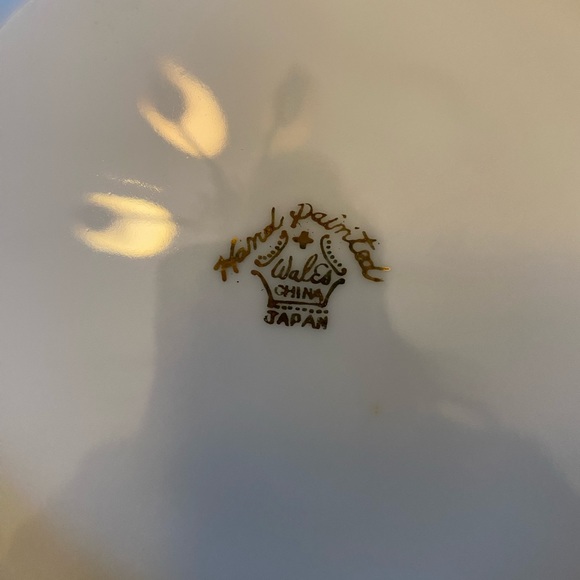 Pair of vintage hand painted fruit Wales China made in Japan 8-1/4” wide. EVC - Picture 3 of 3